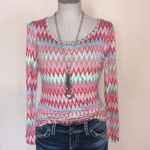 Fun colored BKE top.  EUC SIZE SMALL